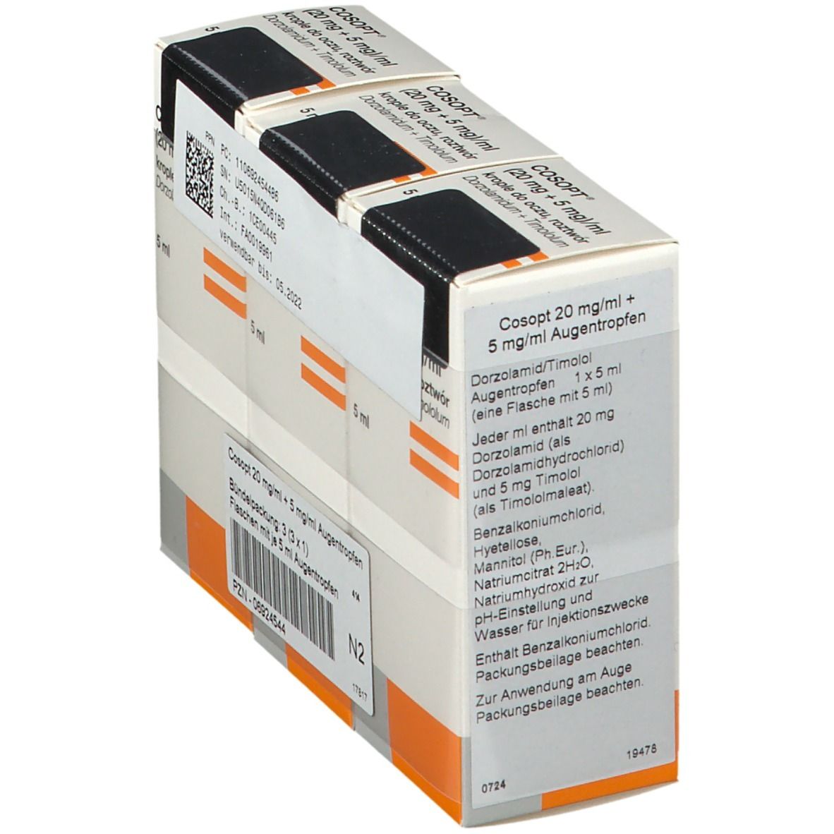 Cosopt 20 mg/ml + 5 mg/ml