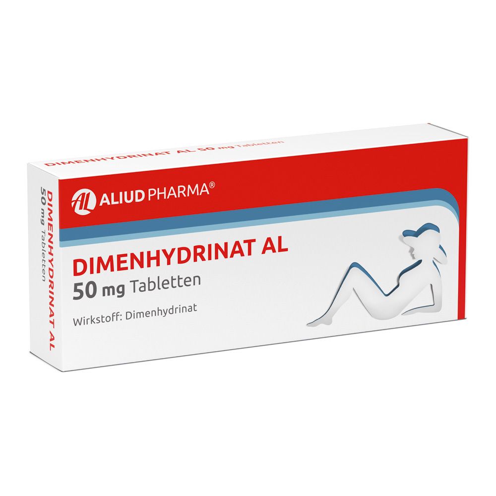 Dimenhydrinat AL 50 mg Tabletten bei Übelkeit und Erbrechen und Schwindel