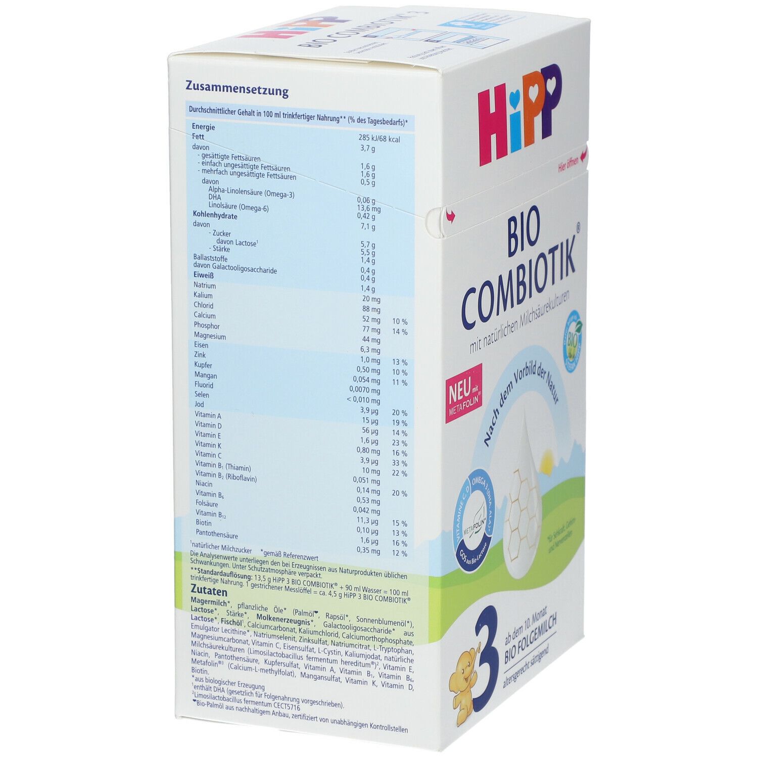 Hipp Bio Combiotik 3 Folgemilch ab dem 10. Monat