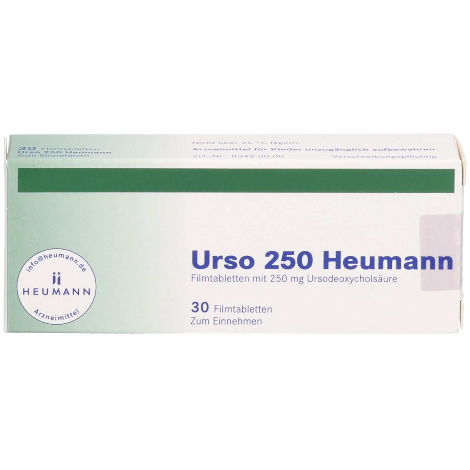 Urso 250 Heumann Filmtabletten, 30 Stück.