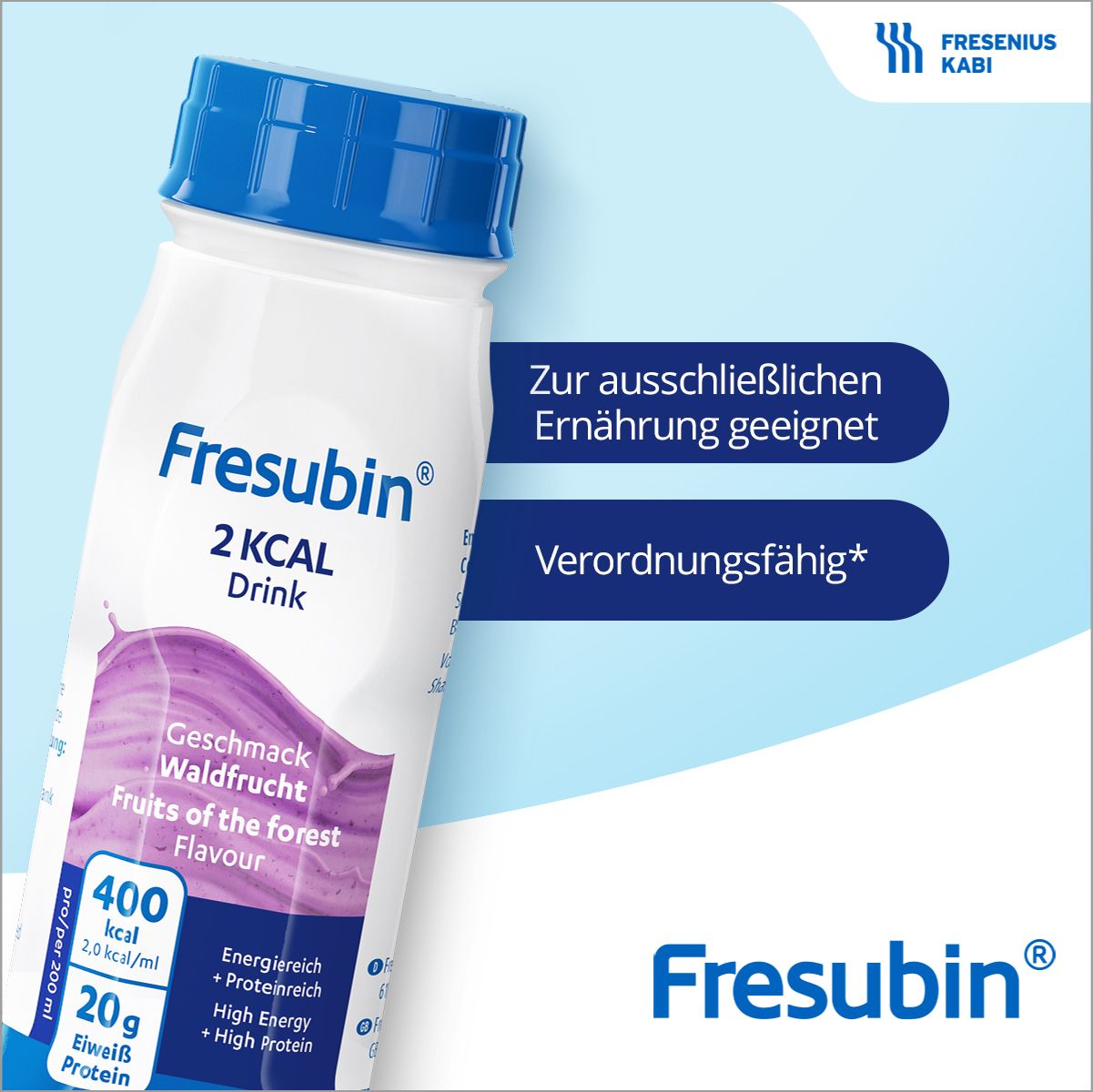 Fresubin 2 kcal Fibre Trinknahrung Cappuccino | Aufbaukost & Nahrung mit Vitamin D für mehr Energie