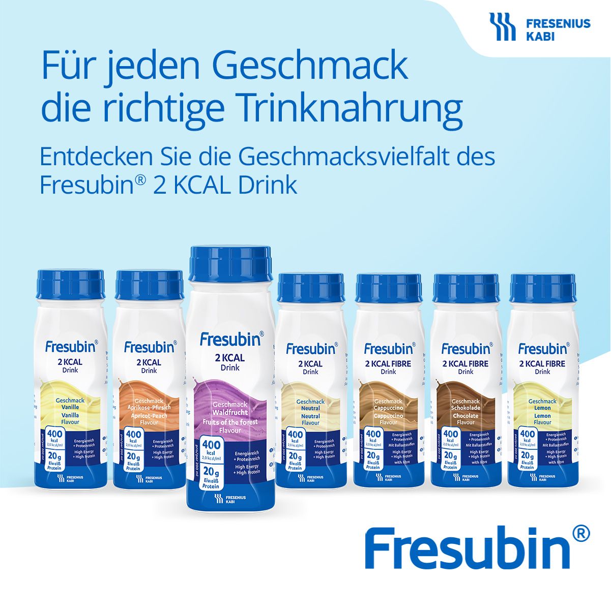 Fresubin 2 kcal Fibre Trinknahrung Cappuccino | Aufbaukost & Nahrung mit Vitamin D für mehr Energie