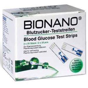 Bionano® Blutzucker-Teststreifen 2X25 St Teststreifen