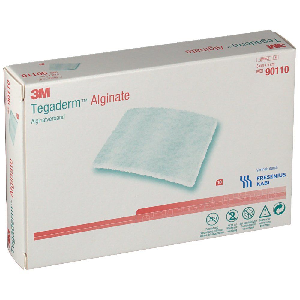 Tegaderm Alginate Kompresse 5 x 5 cm 10 St Kompressen