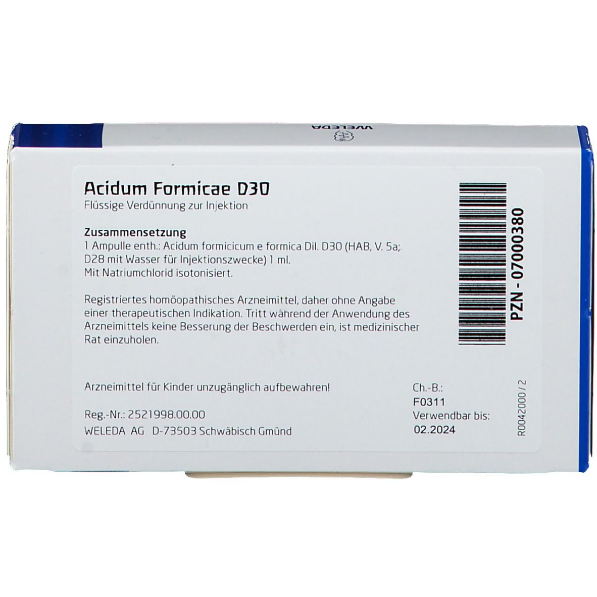 Acidum Formicae D 30 Ampullen