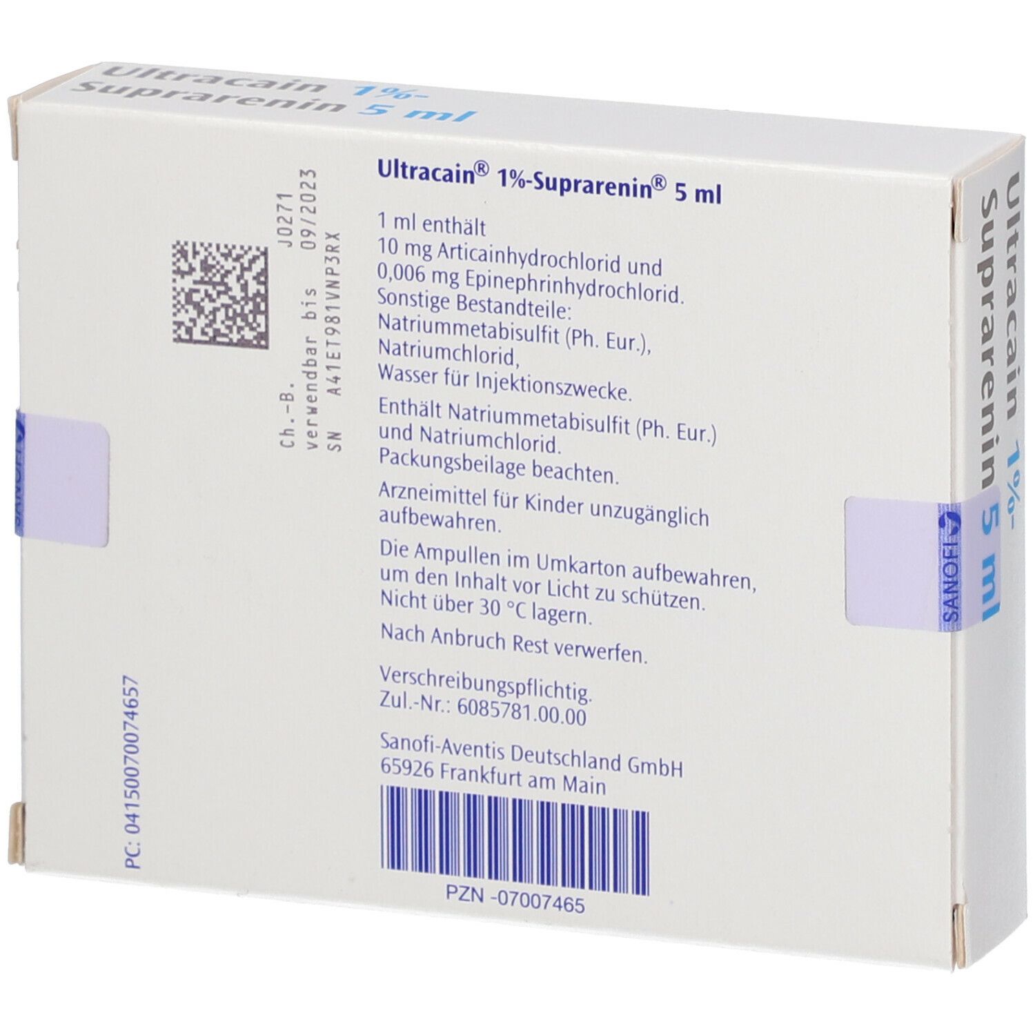 Ultracain® 1% -Suprarenin® 5 ml