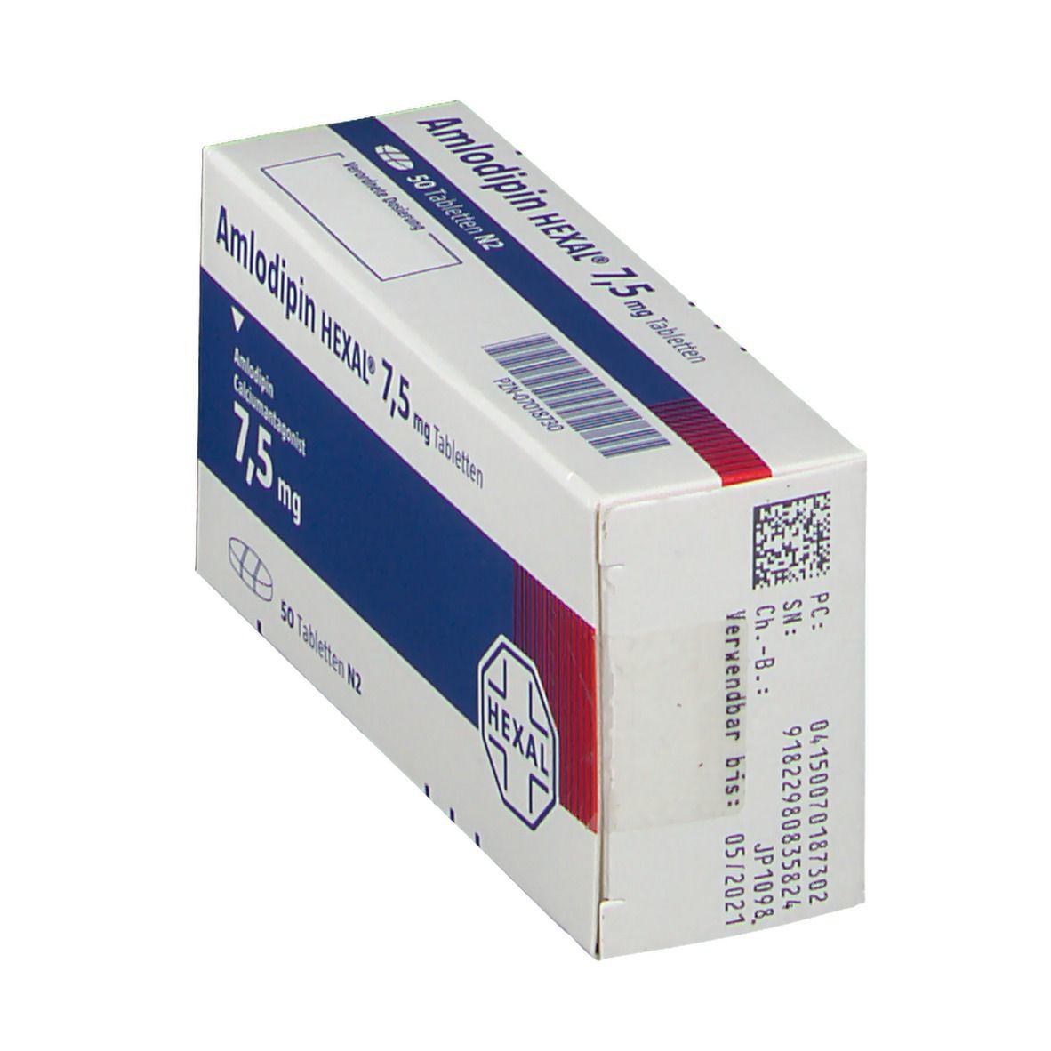 Amlodipin Hexal 7,5 mg Tabletten 50 St