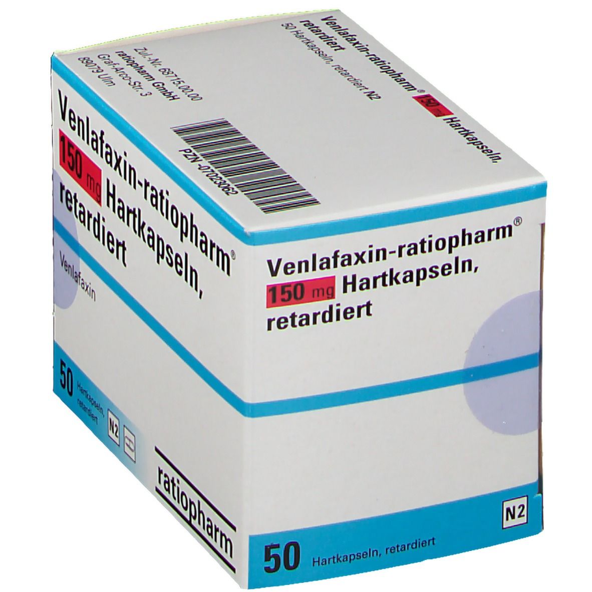 VENLAFAXIN-ratiopharm 150 mg Hartkaps.retardiert 50 St Retard-Kapseln