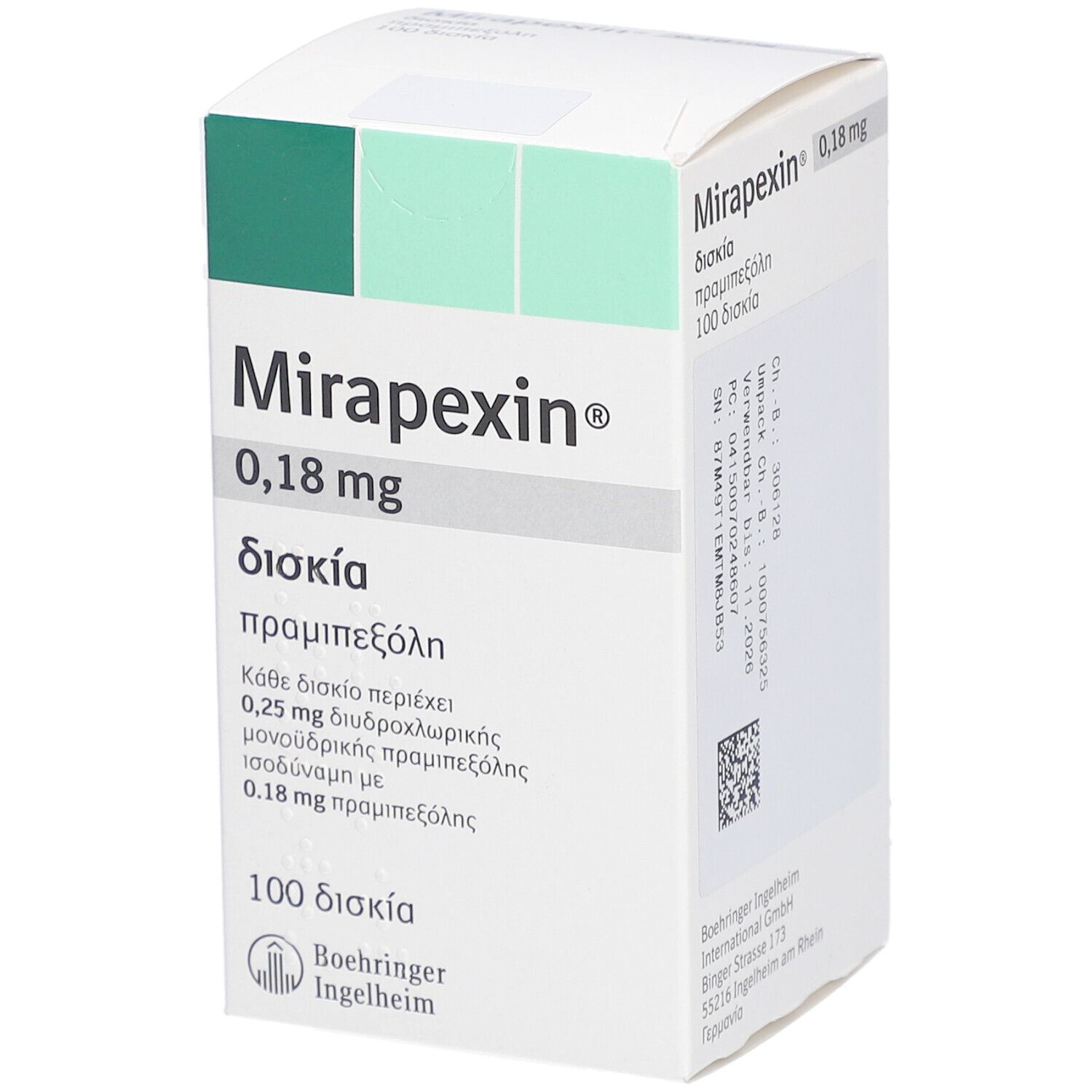 Mirapexin 0,18 mg
