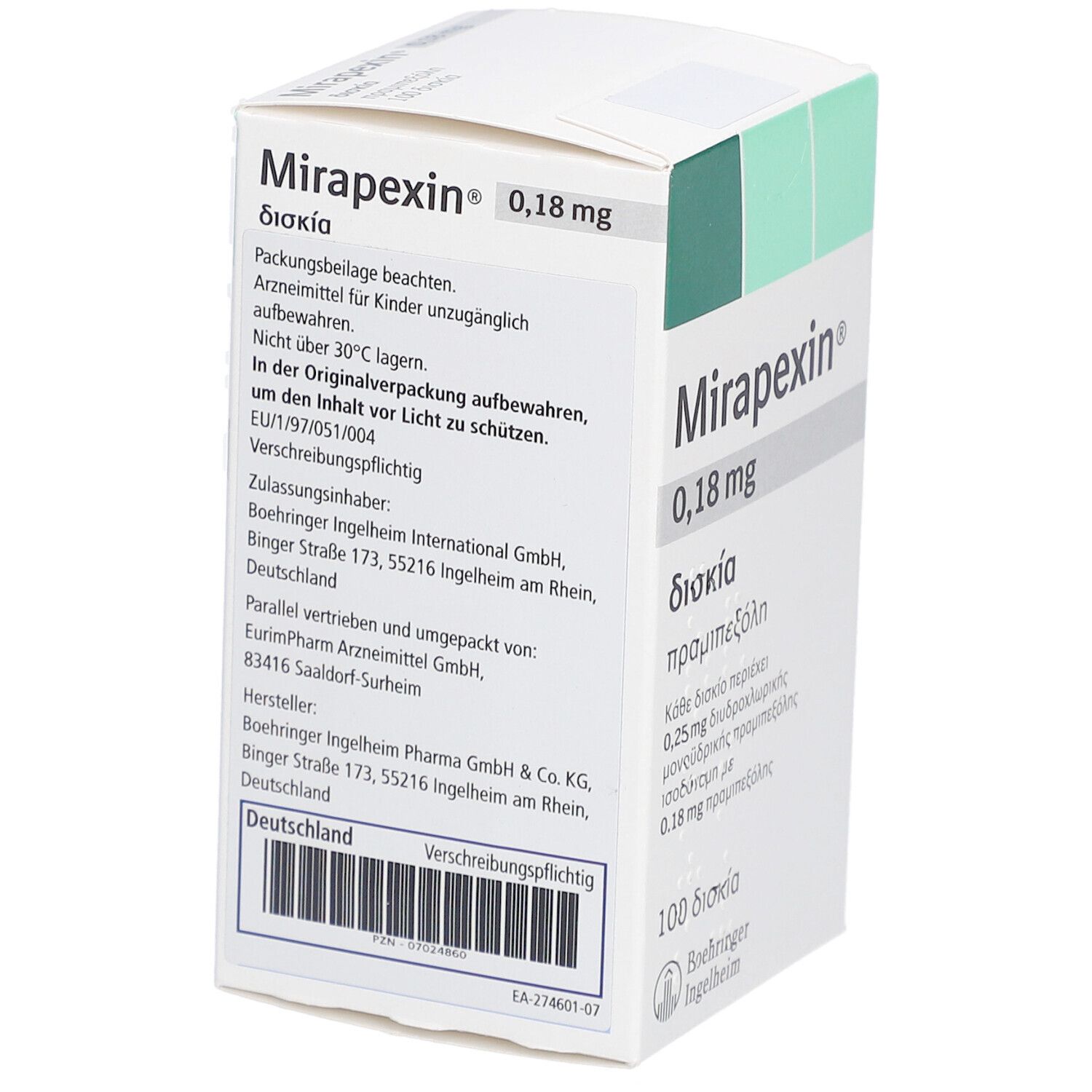 Mirapexin 0,18 mg