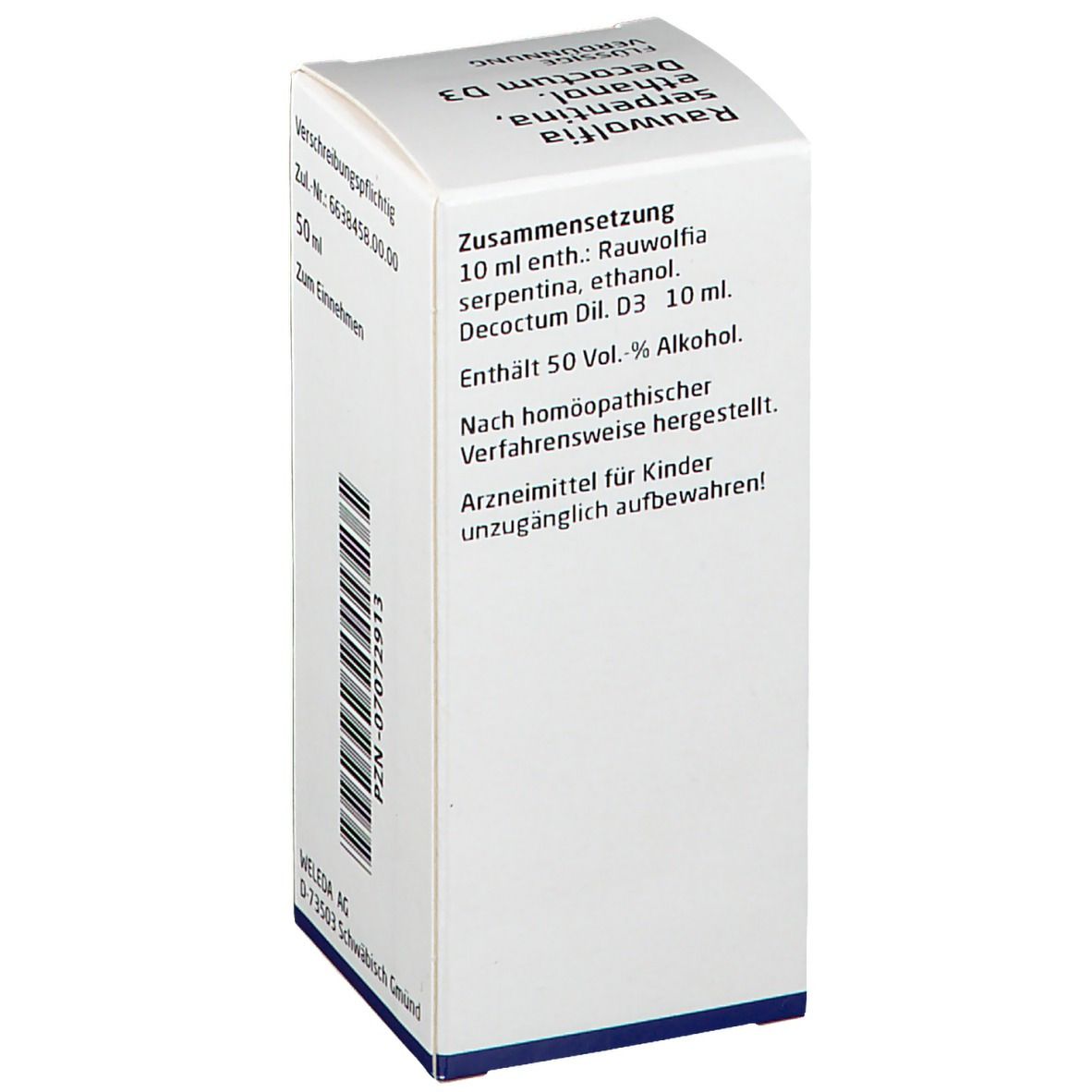Rauwolfia serpentina, ethanol. Decoctum D3
