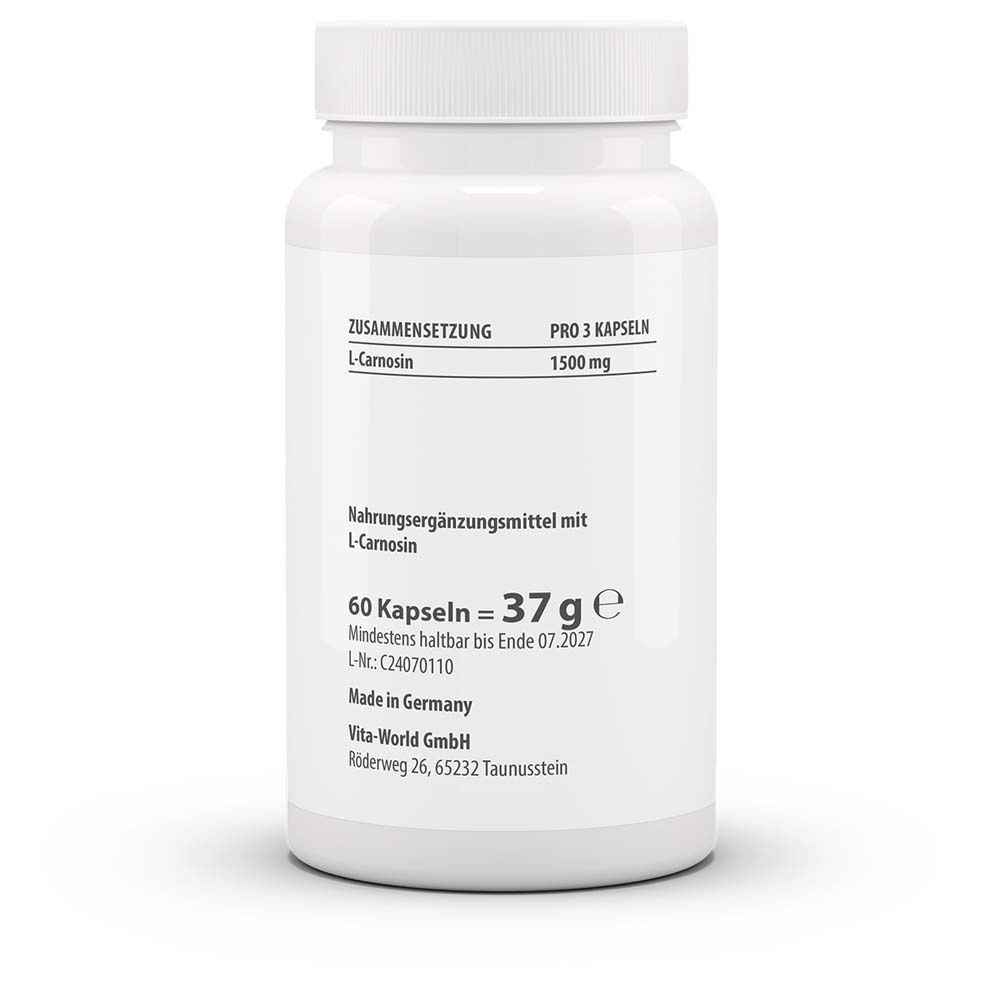 Rückseite der weißen Flasche. Enthält Informationen zu Inhaltsstoffen, Dosierung und Hersteller.