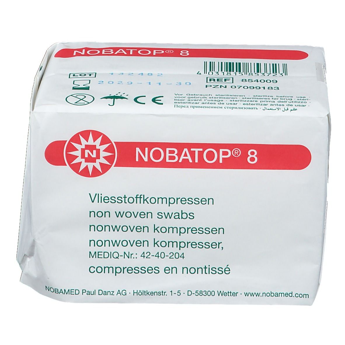 NOBATOP® 8 7,5 x 7,5 cm unsteril