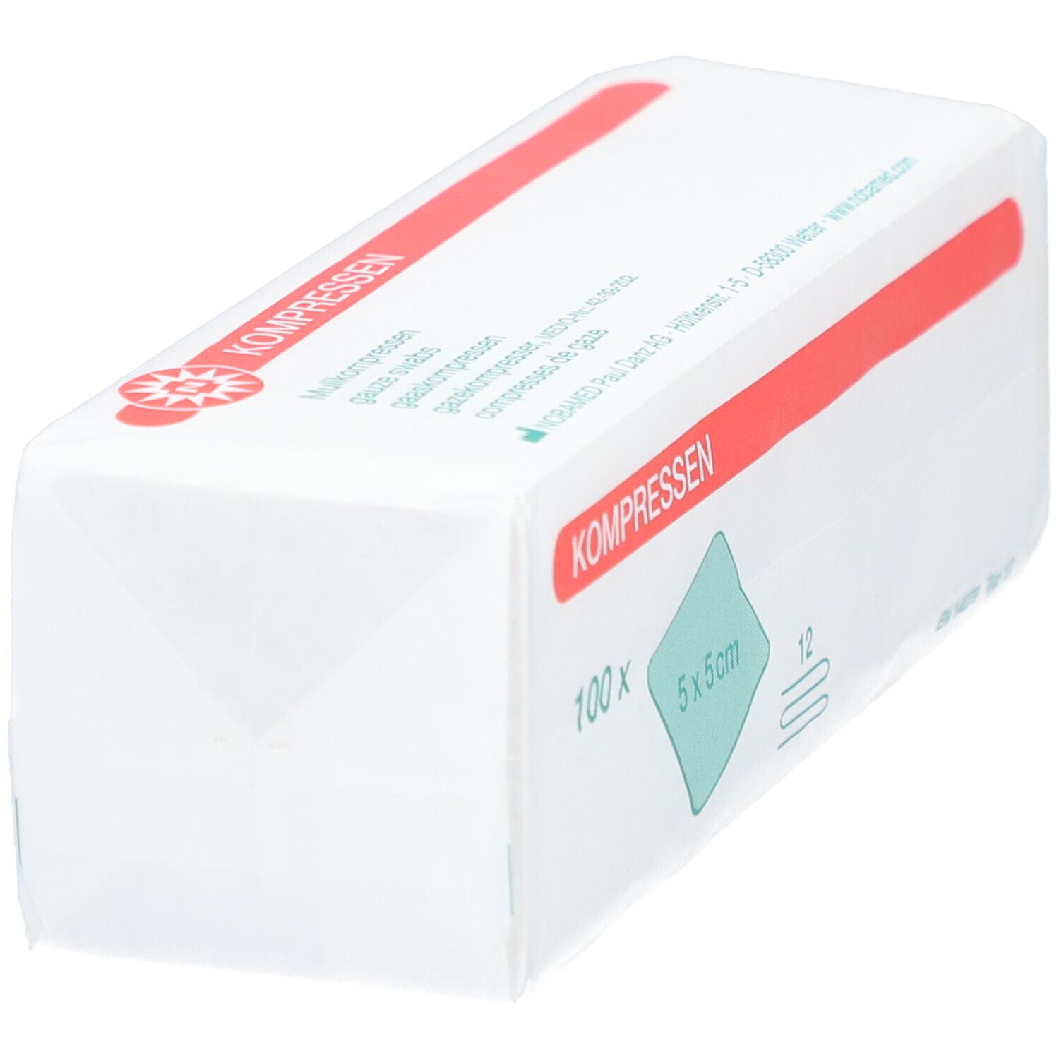 NOBA Mullkompressen unsteril 12- lagig 5 x 5 cm