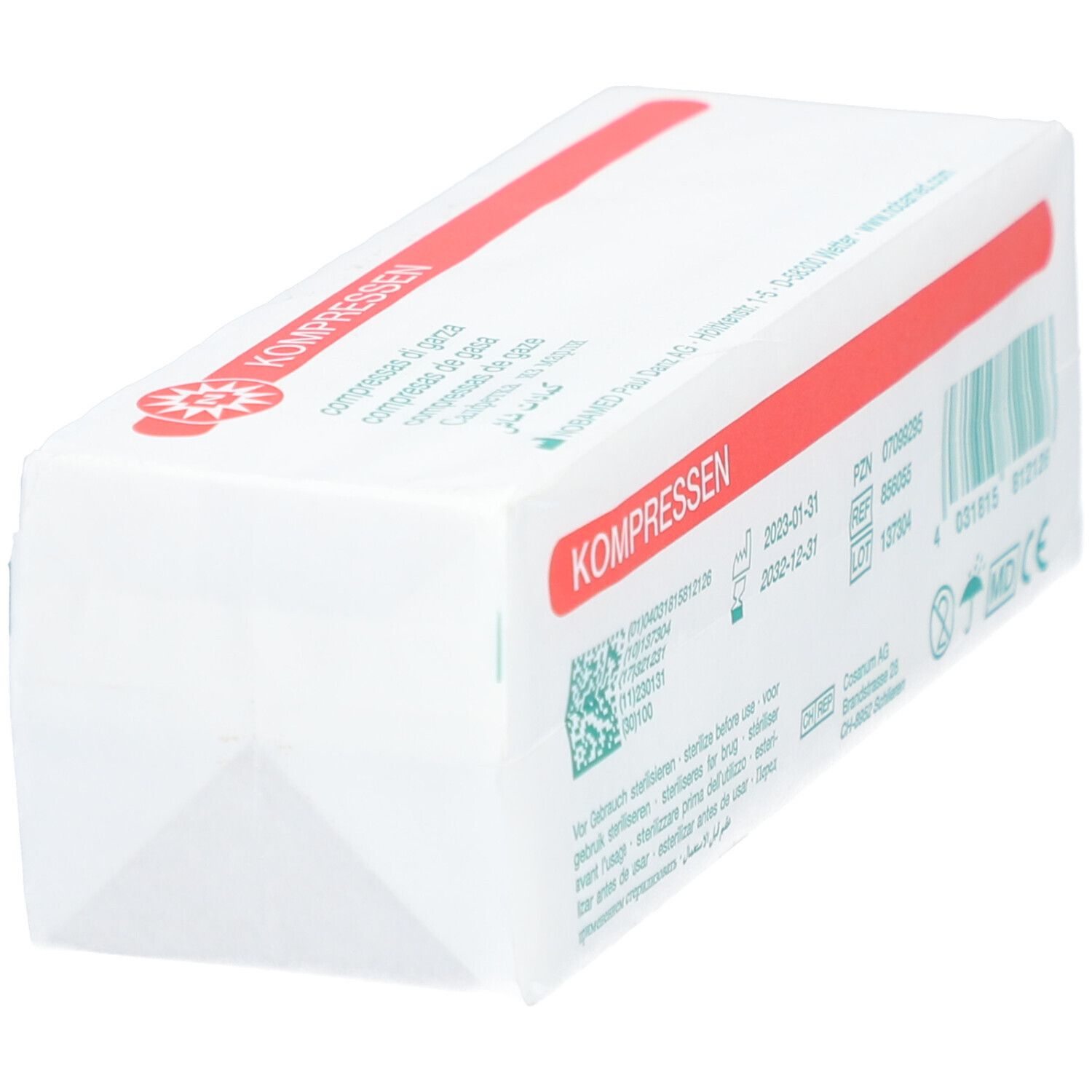NOBA Mullkompressen unsteril 12- lagig 5 x 5 cm
