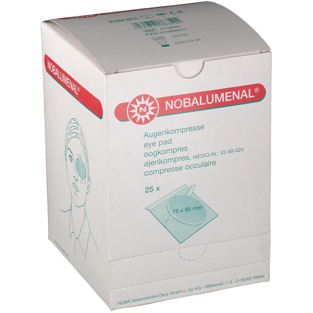 Nobalumenal® Augenkompressen steril 75 mm x 80 mm