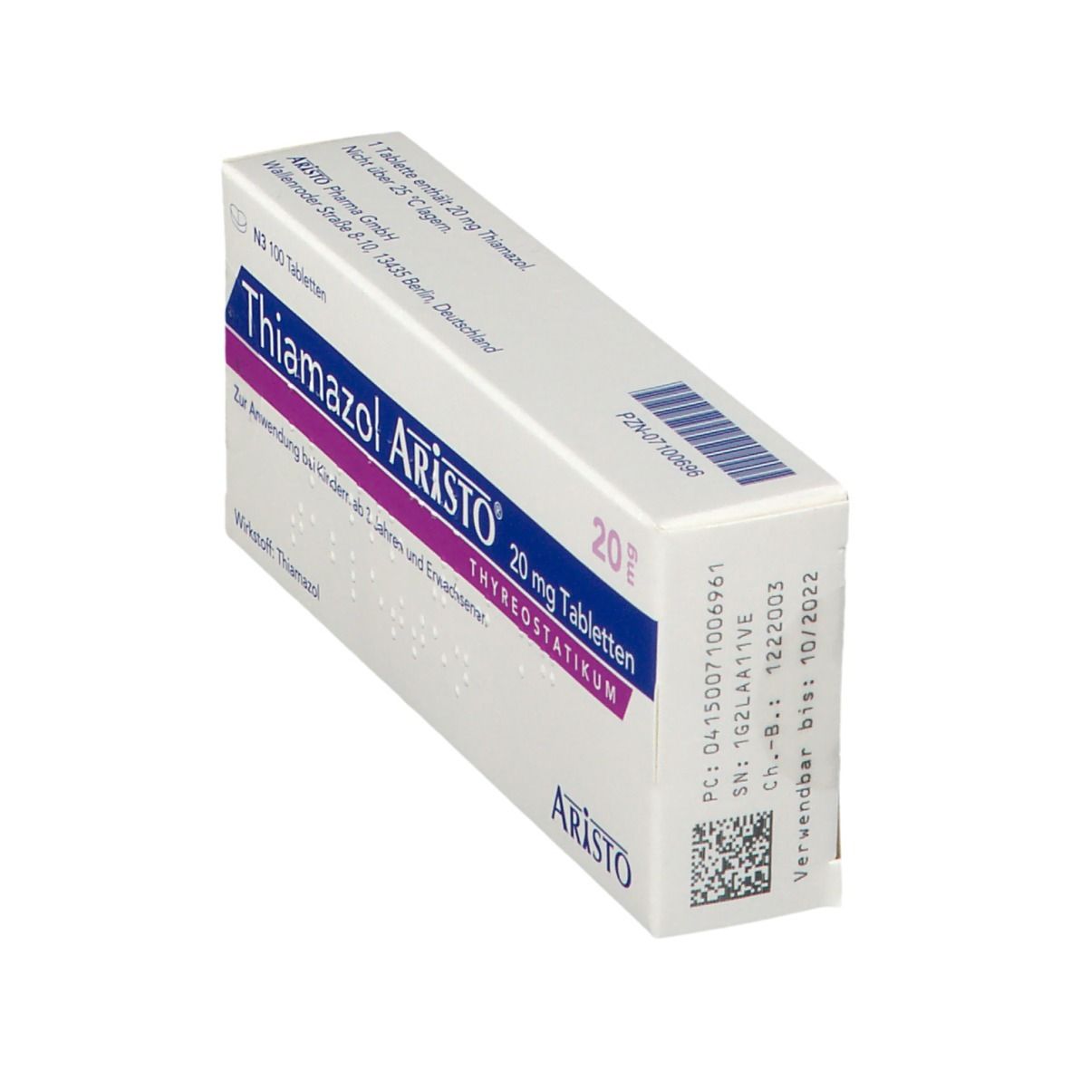 Thiamazol Aristo 20 mg Tabletten 100 St