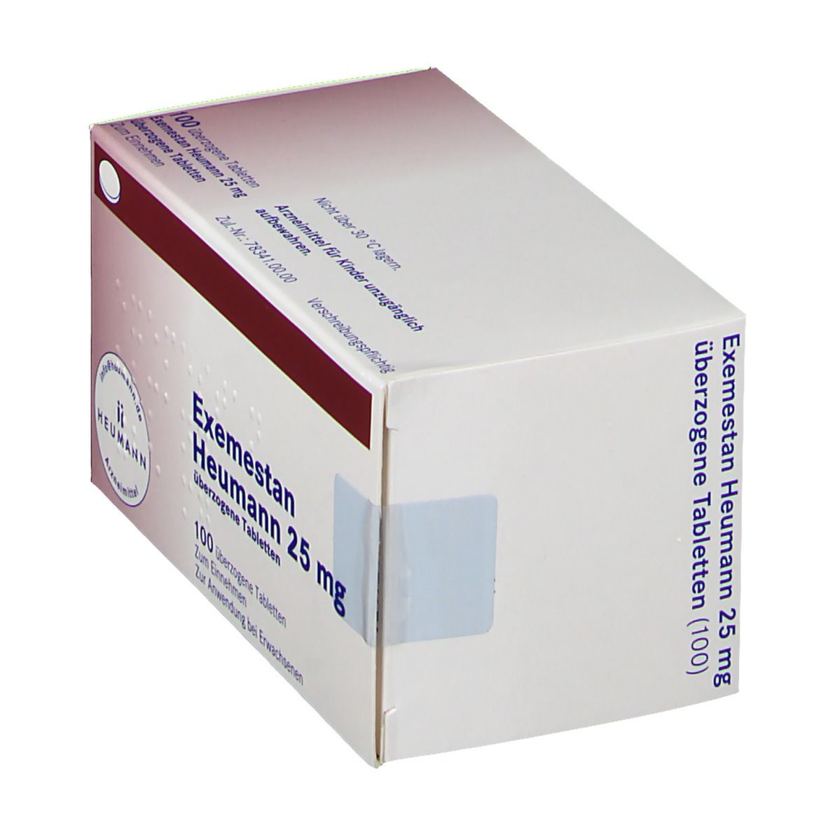 Exemestan Aristo 25 mg überzogene Tabletten 100 St Überzogene