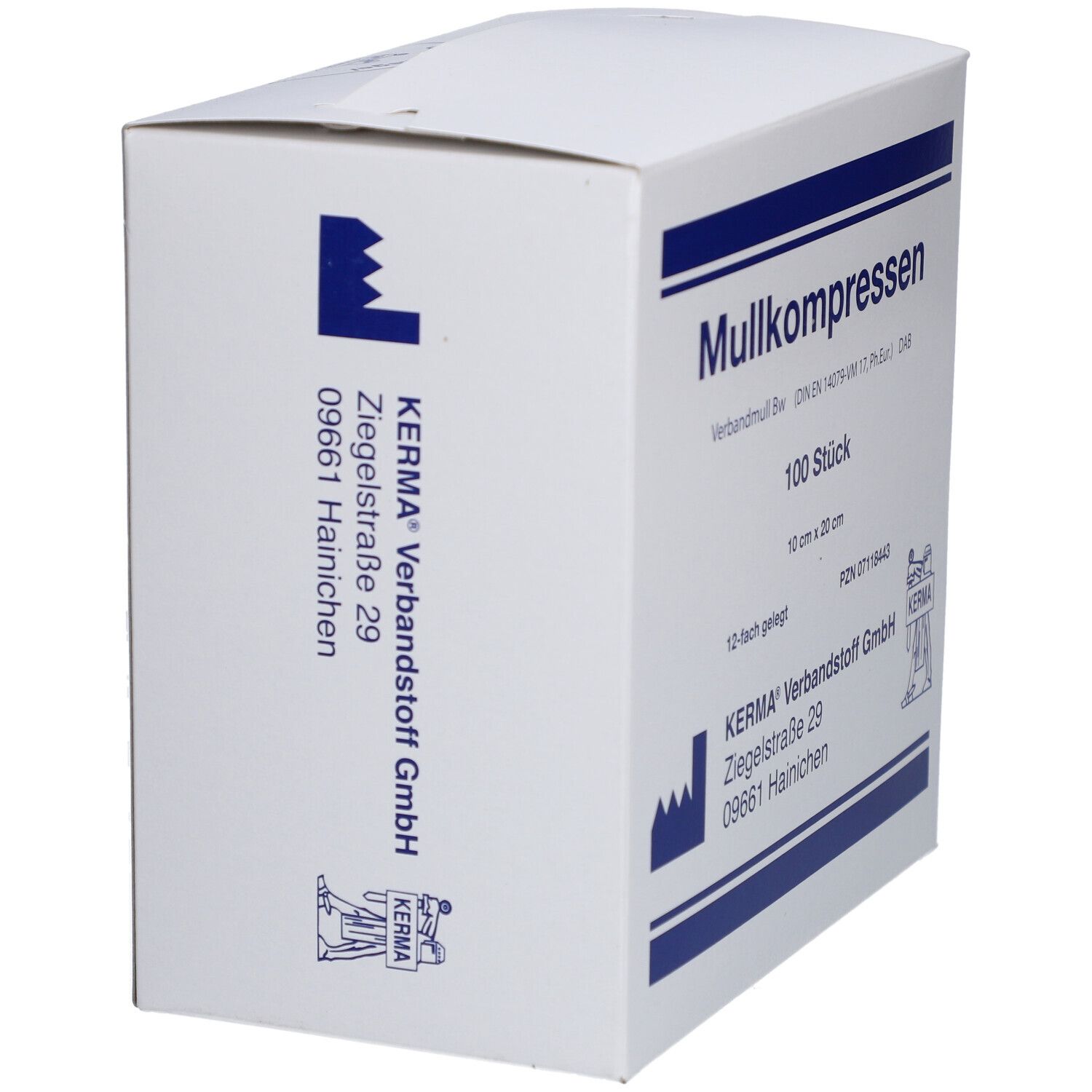 Mullkompressen 10 cm x 10 cm steril 12 fach