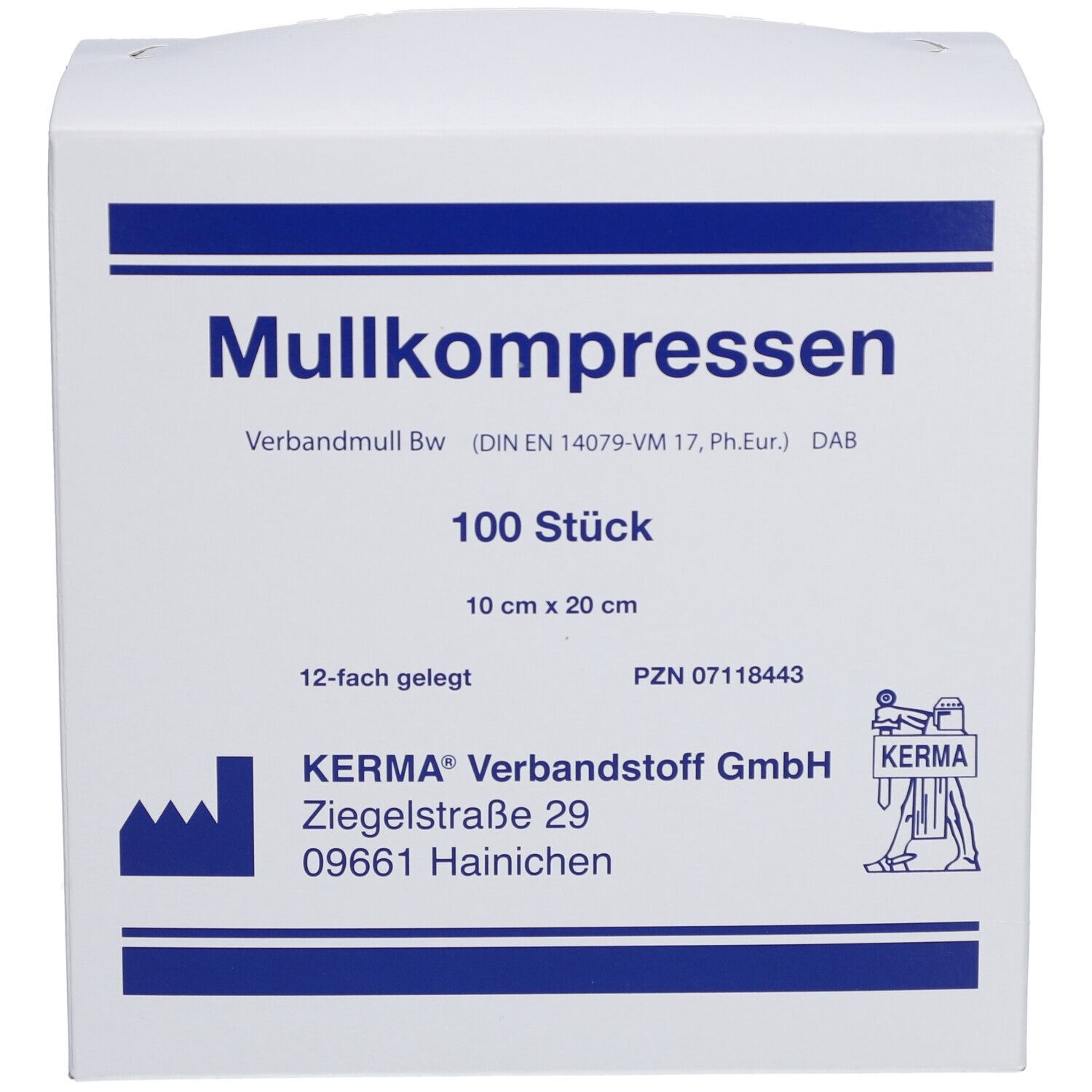 Mullkompressen 10 cm x 10 cm steril 12 fach