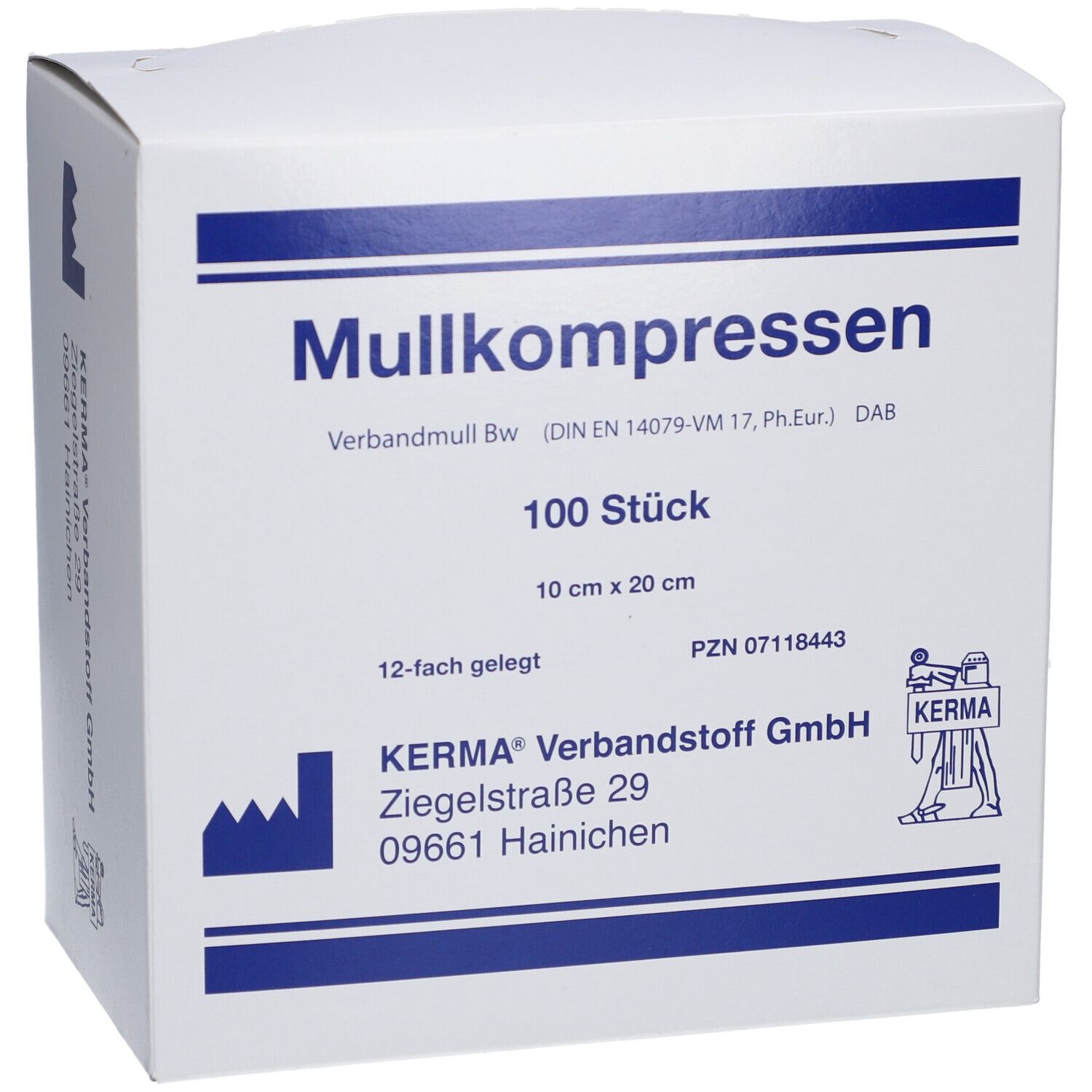 Mullkompressen 10 cm x 10 cm steril 12 fach