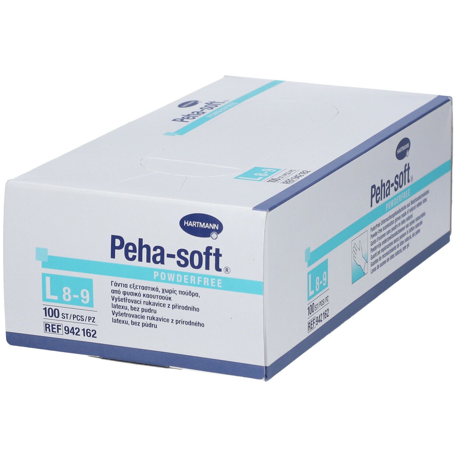 Peha-soft® powderfree aus Latex Untersuchungshandschuhe Gr. L 8 - 9
