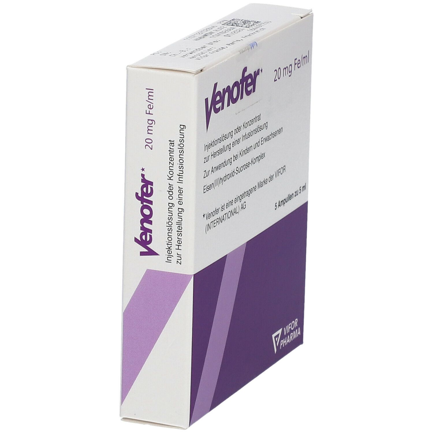 Venofer 20 mg Fe/ml Injektionslösung Ampullen 5x5 ml