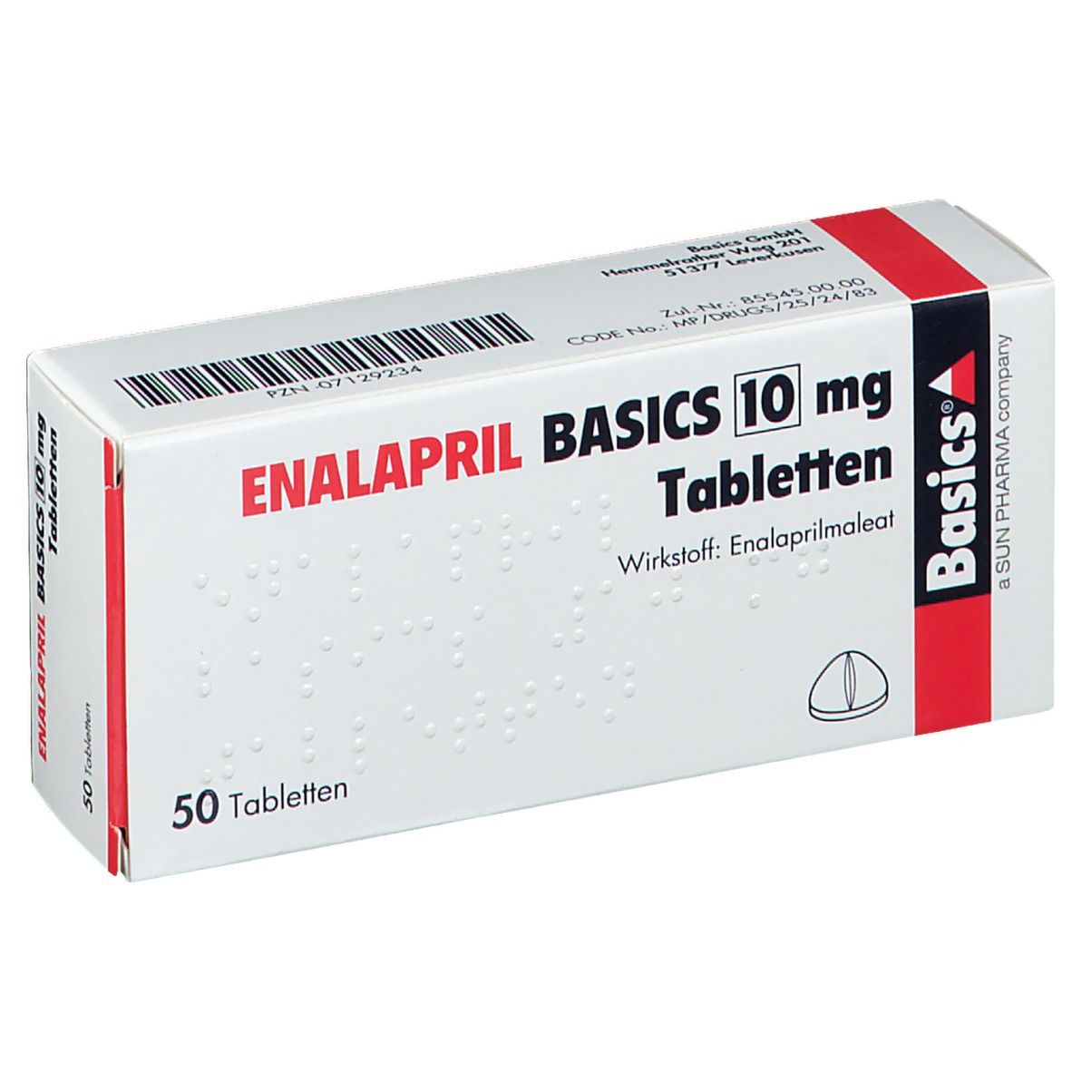 ENALAPRIL BASICS 10 mg Tabletten 50 St mit dem E-Rezept kaufen - Shop ...