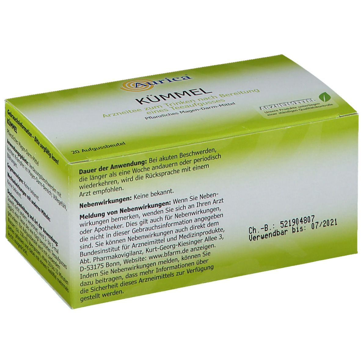 Aurica® Kümmel Tee Filterbeutel