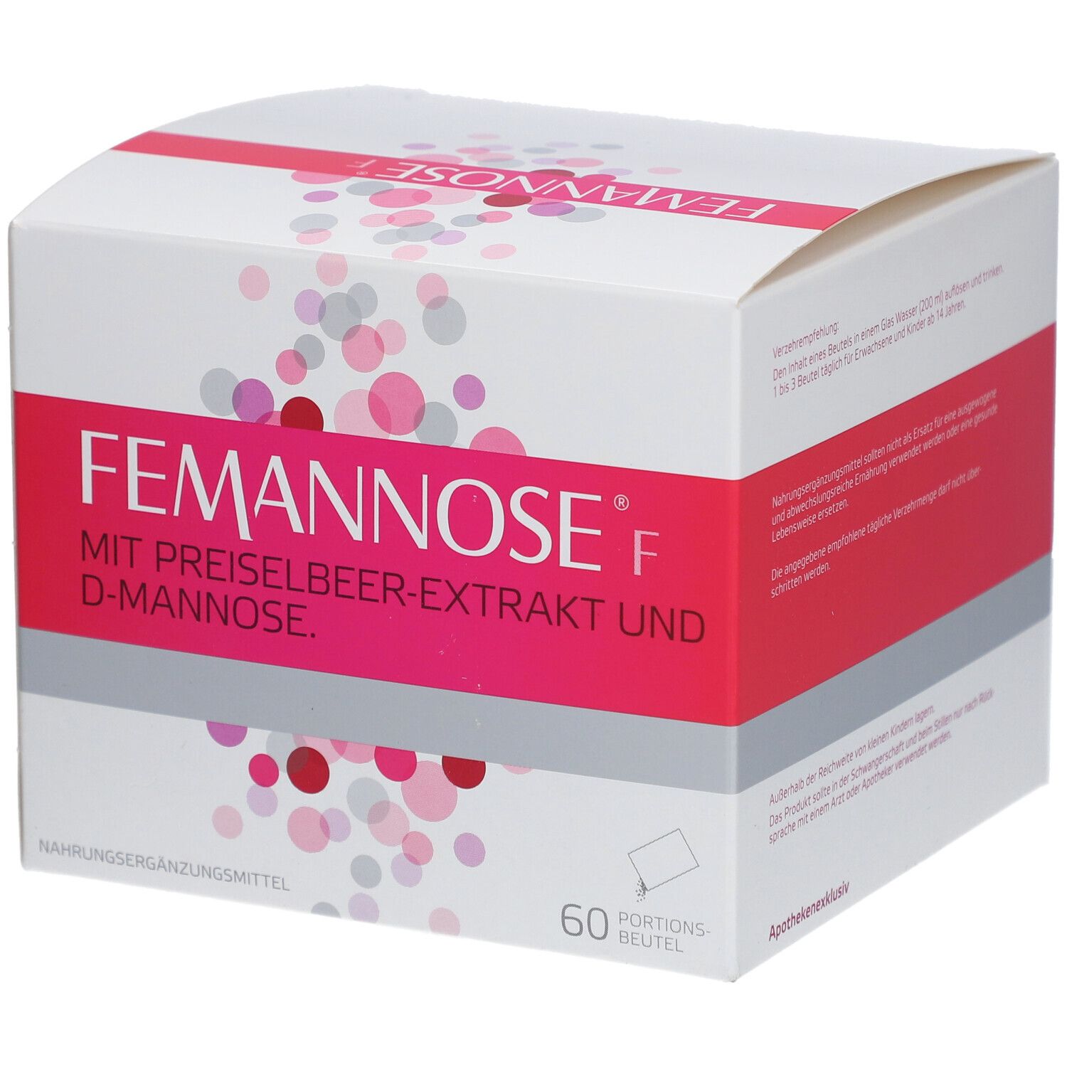 Femannose F – Trinkgranulat mit je 2000 mg D-Mannose Pulver und 100 mg Preiselbeer-Extrakt
