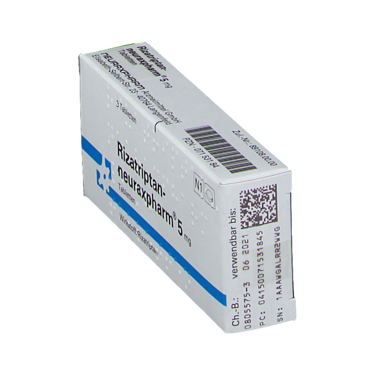 Rizatriptan-neuraxpharm® 5 mg 3 St mit dem E-Rezept kaufen - Shop Apotheke