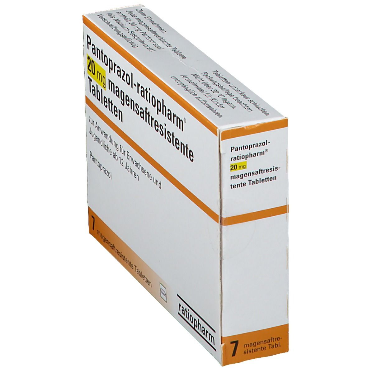 PANTOPRAZOL-ratiopharm 20 mg magensaftr.Tabletten 7 St Tabletten magensaftresistent