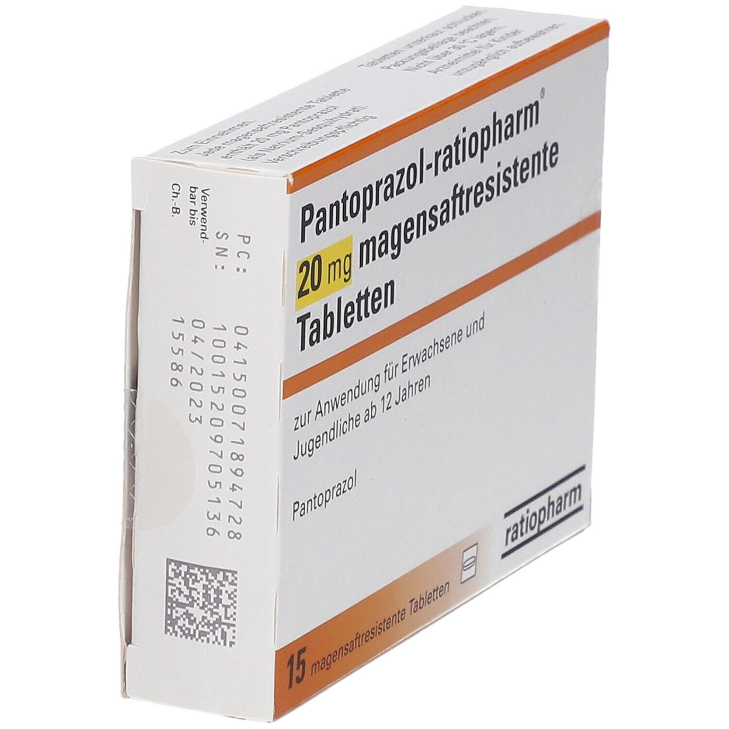 PANTOPRAZOL-ratiopharm 20 mg magensaftr.Tabletten 15 St Tabletten magensaftresistent