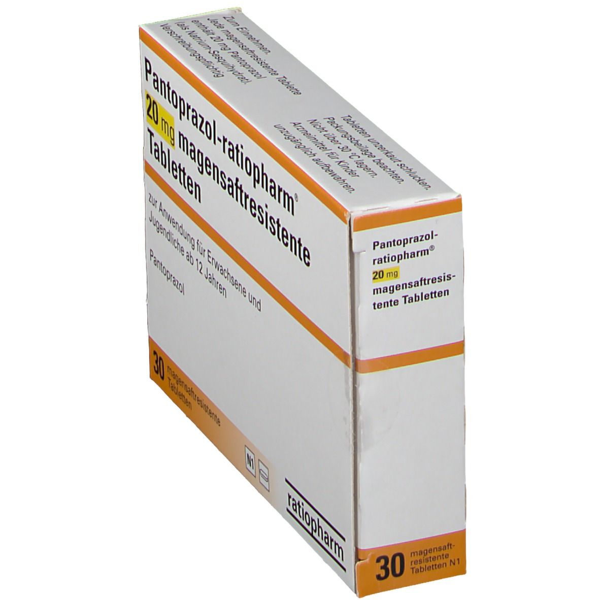 PANTOPRAZOL-ratiopharm 20 mg magensaftr.Tabletten 30 St Tabletten magensaftresistent