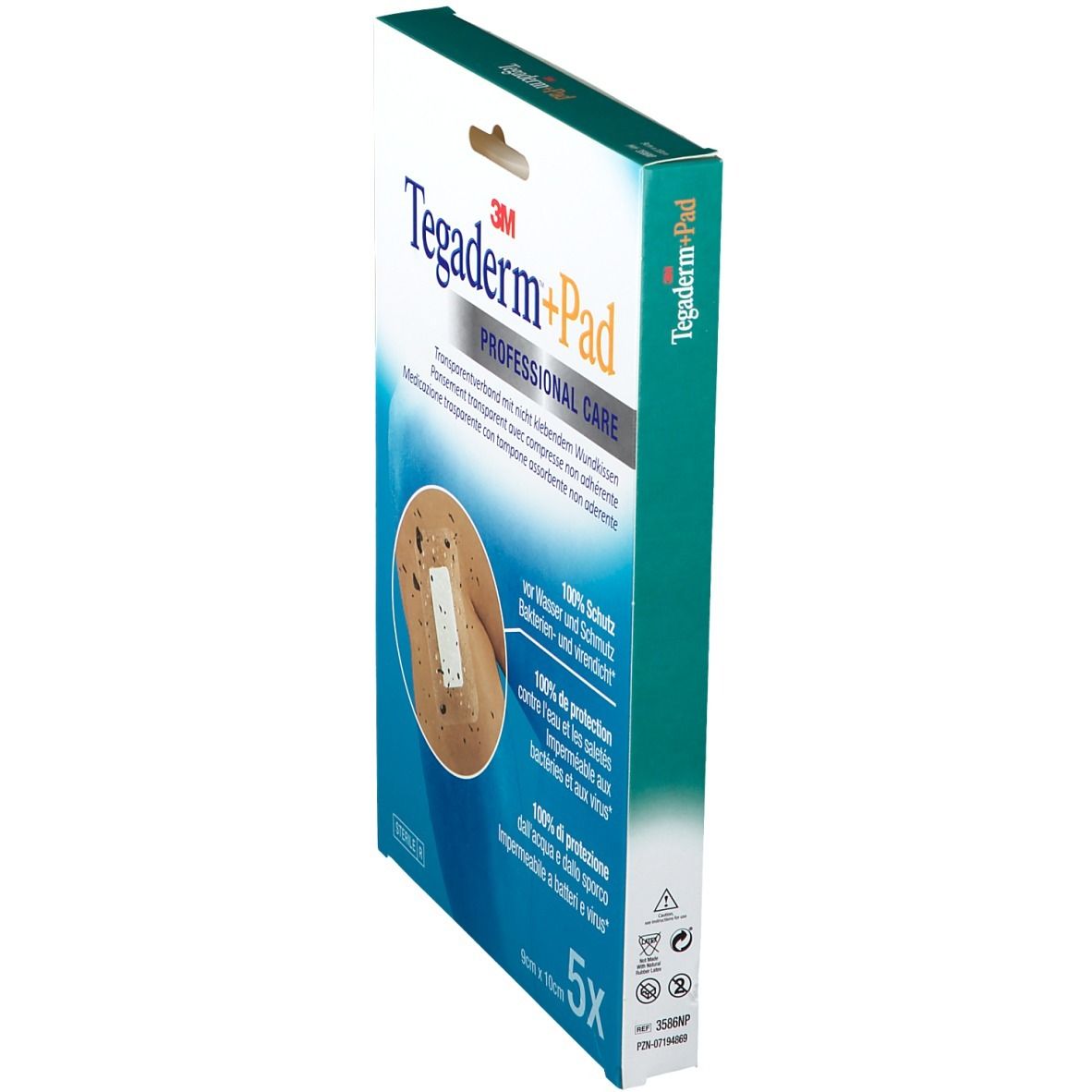 3M Tegaderm Pad Pansement Transparent Stérile 9x10cm Pièces 25 (3586 - View #5