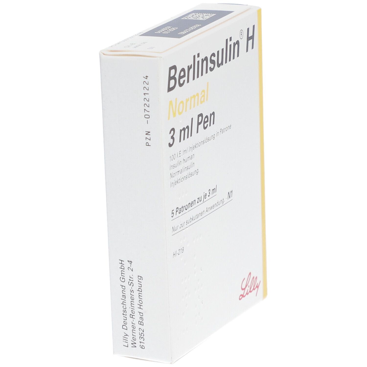 Berlinsulin H Normal Pen Injektionslösung 5x3 ml