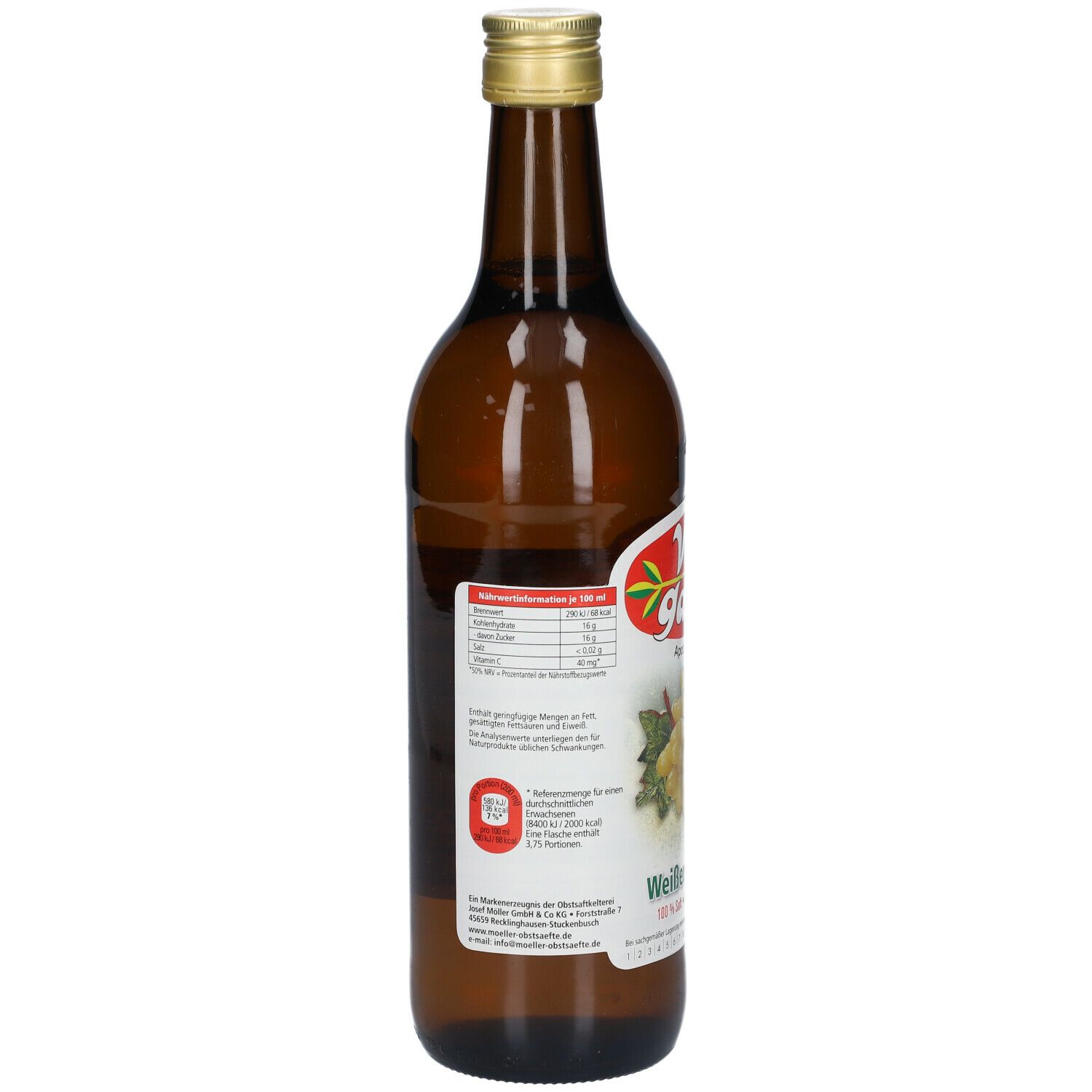 Vitagarten weißer Trauben Saft 750 ml