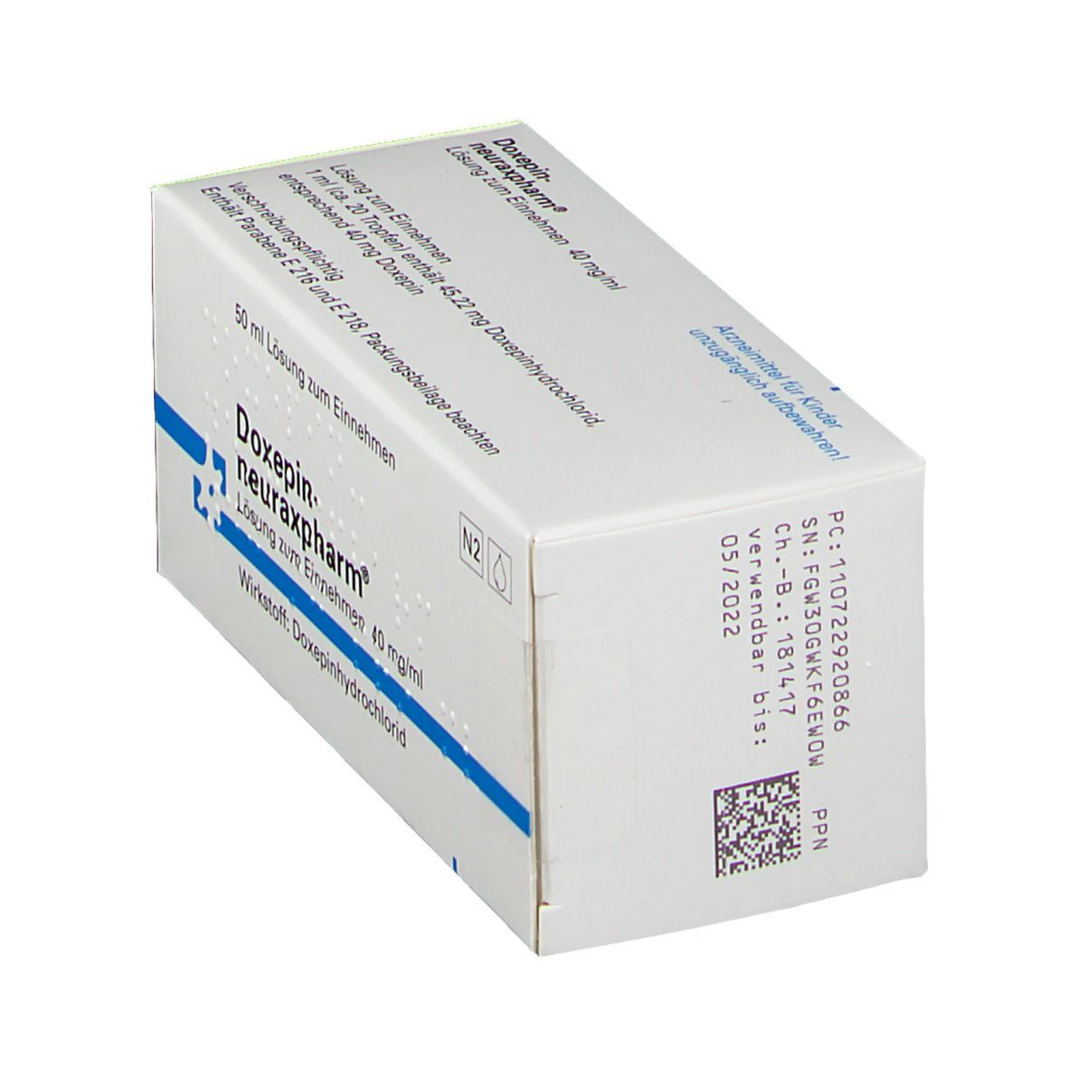 DOXEPIN-neuraxpharm 40 mg/ml Lösung z.Einnehmen 50 ml zum Einnehmen