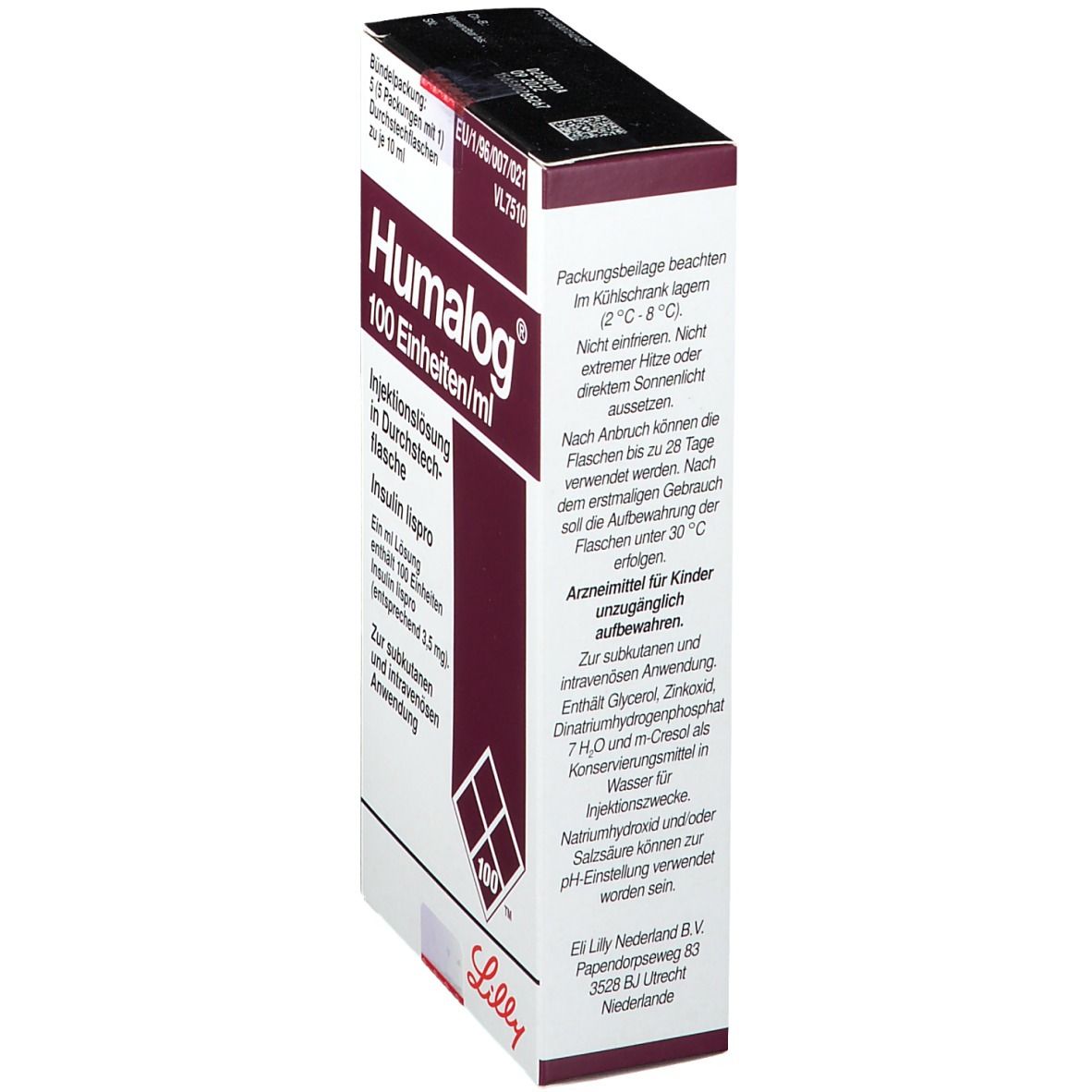 Humalog 100 E/ml Injektionslösung Dsfl. 5x10 ml