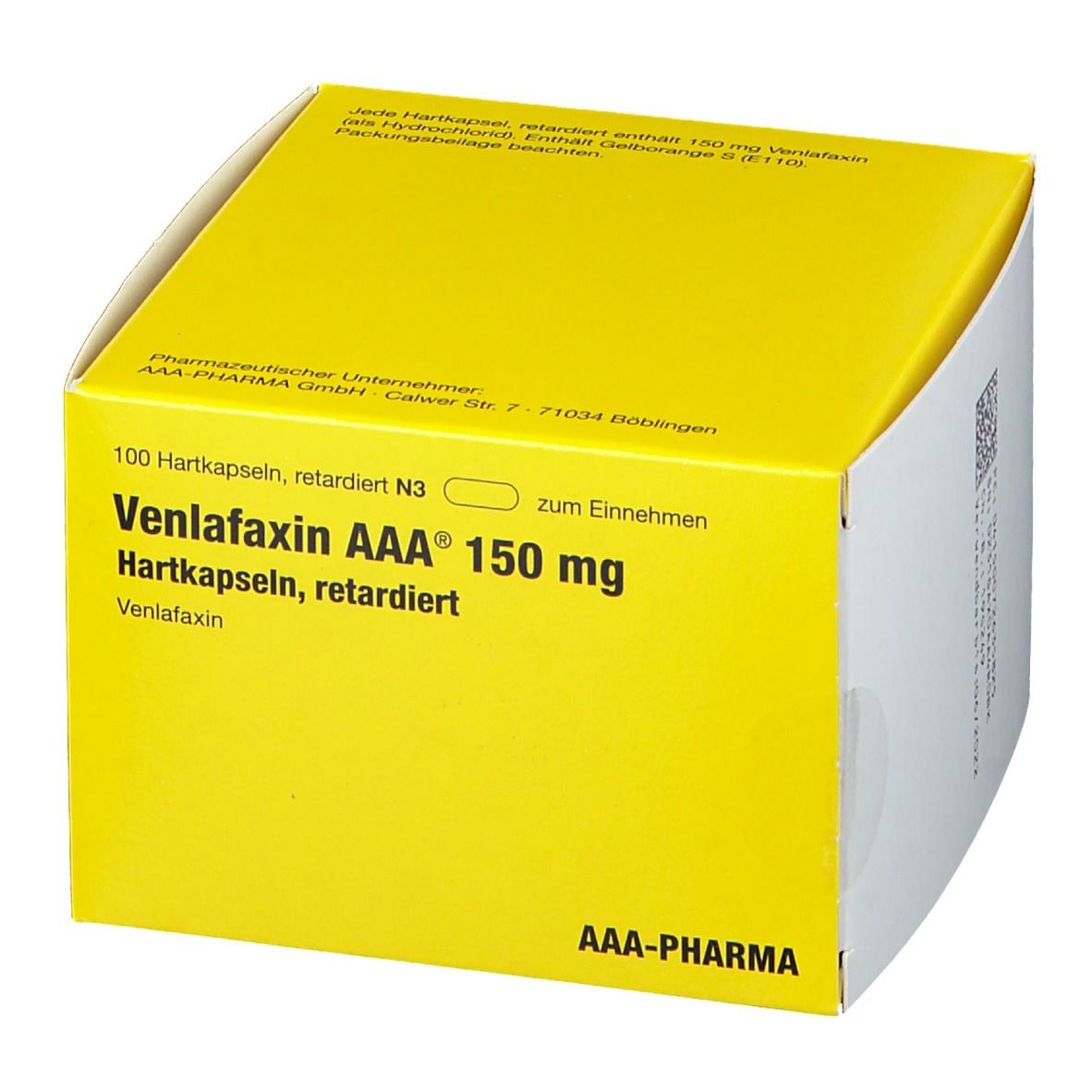 Venlafaxin AAA® 150Mg