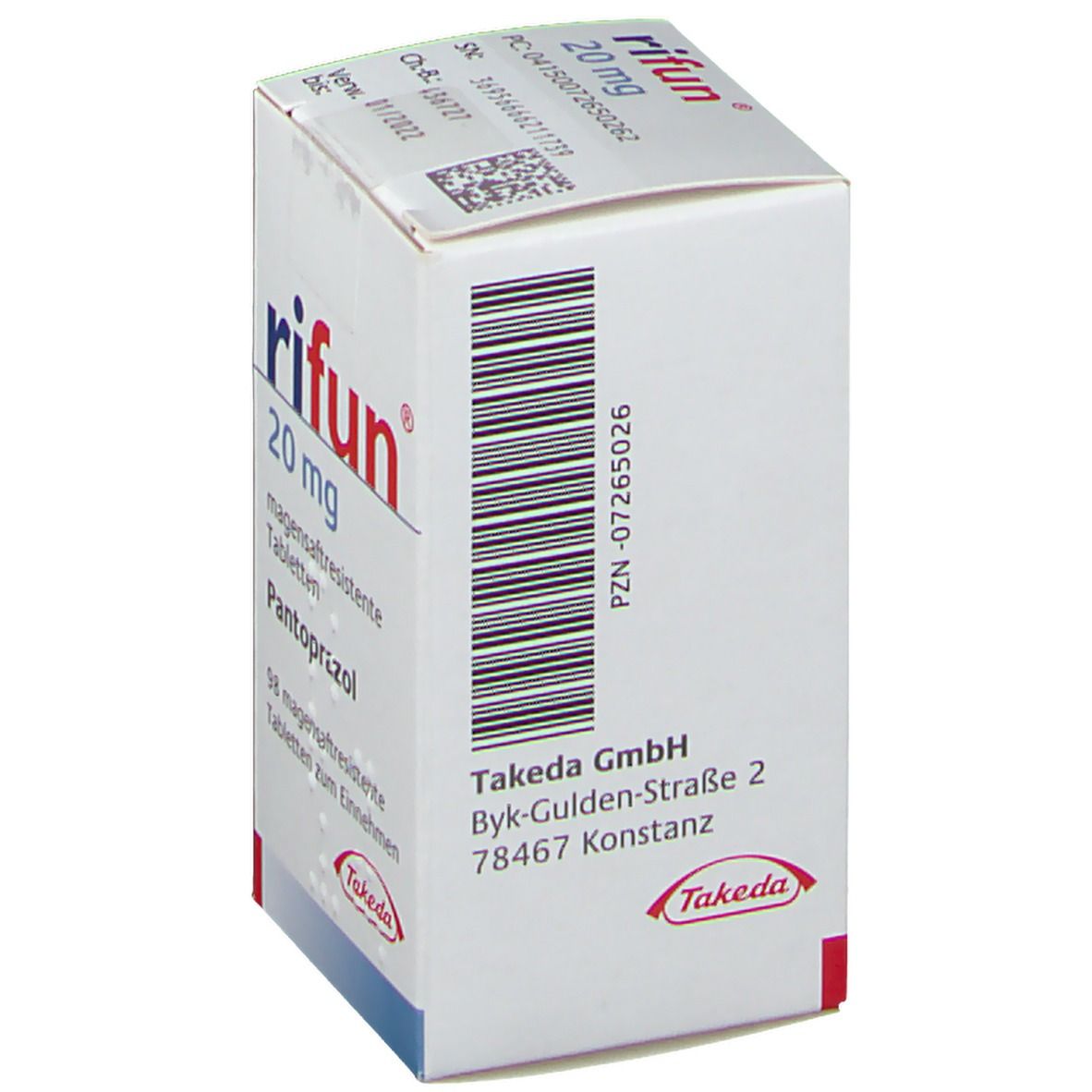 Rifun 20 mg magensaftresistente Tabletten 98 St magensaftresistent