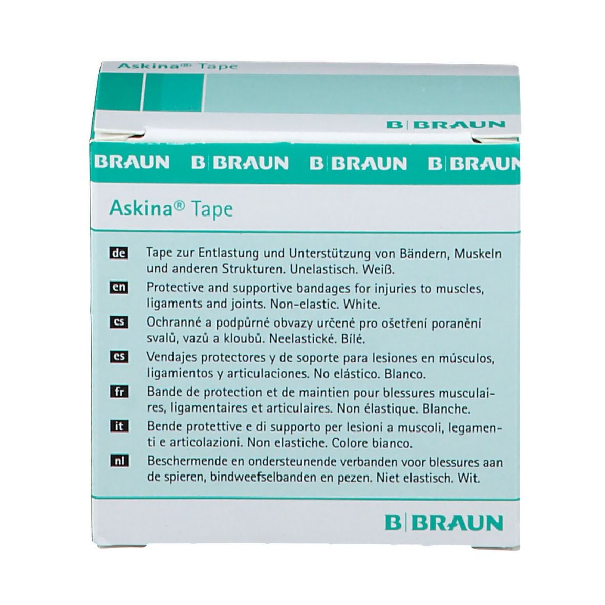 Askina® Tape unelastisch 2,5 cm x 10 m weiß