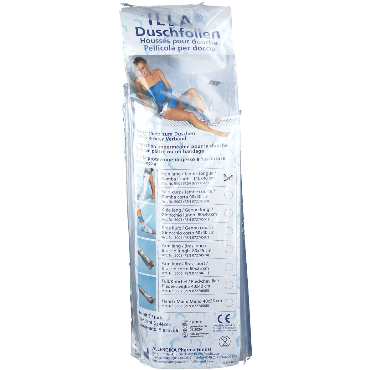 ILLA® Duschfolien Bein lang - 110cm
