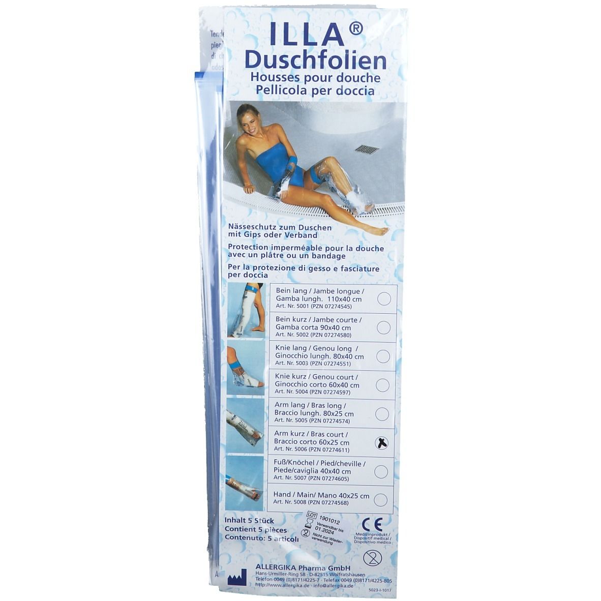 ILLA® Duschfolien Arm kurz - 60cm
