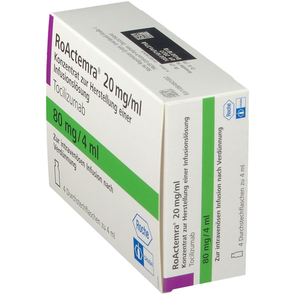 Roactemra 20 mg/ml 80 mg Konz.z.Herst.e.Inf.-Lsg. 4 St Infusionslösungskonzentrat