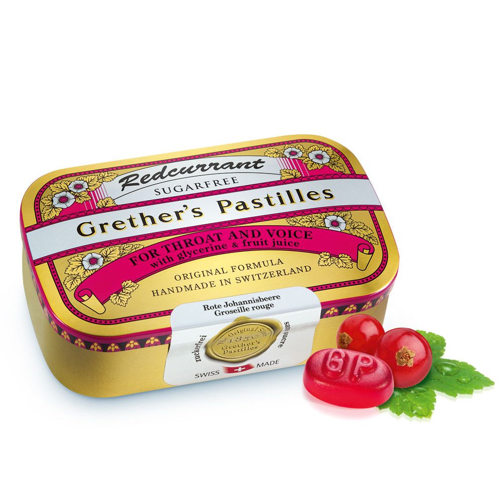 Grethers Redcurrant + Vitamin C zuckerfreie Pastillen