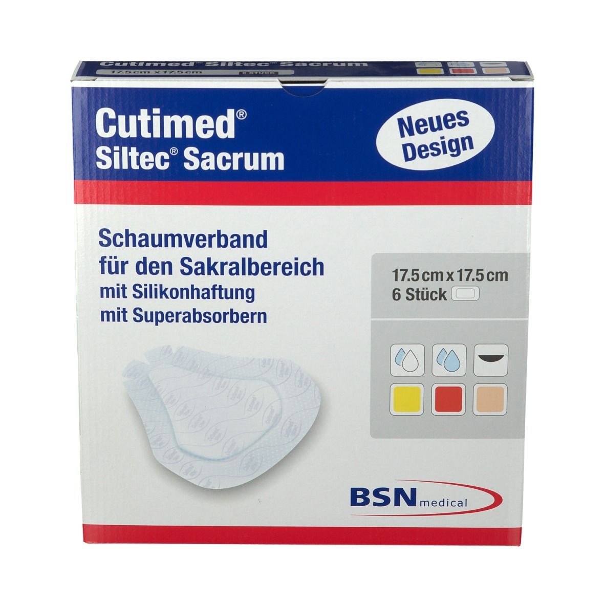 Cutimed® Siltec Sacrum 17,5 cm x 17,5 cm