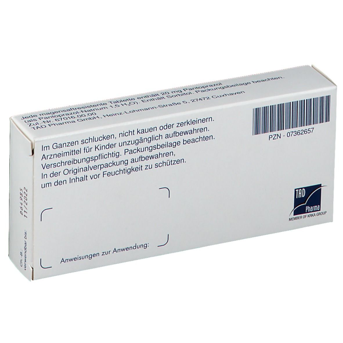 Pantoprazol TAD® 20 mg