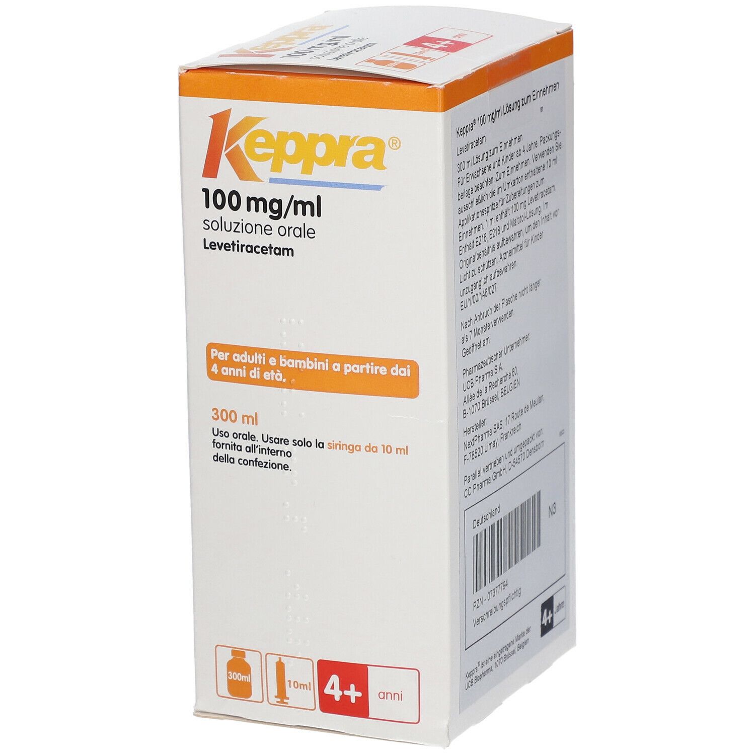 Keppra® 100 Mg/ml 300 Ml Mit Dem E-Rezept Kaufen - Shop Apotheke