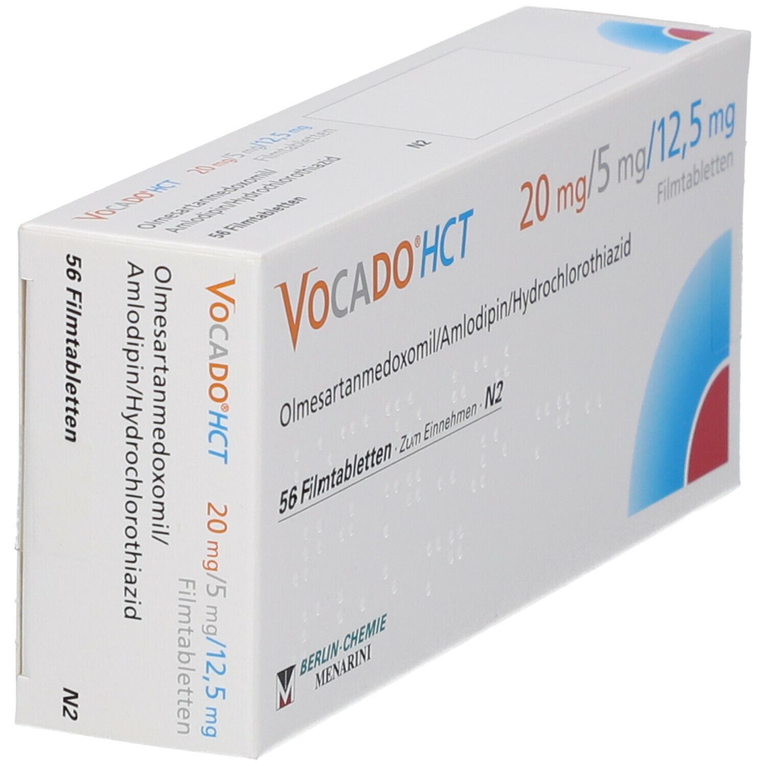 Vocado HCT 20 mg/5 mg/12,5 mg Filmtabletten 56 St